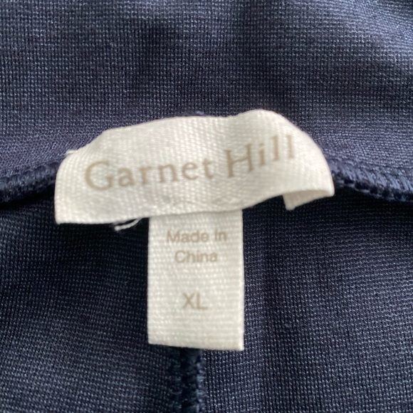 Garnet Hill Comfort Cropped Wide Leg Dark Blue Pants Sz XL.(J-8) - Picture 9 of 11